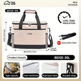 Blue Portable Insulated Cooler Bag for Camping & Picnics - Durable Outdoor Storage Tote