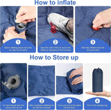 Ultralight Inflatable Camping Sleeping Pad with Pillow for Travelling and Hiking - Wild Horizon