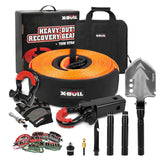 X-BULL 4WD Recovery Kit Snatch Strap Hitch Receiver Folding Shovel Survival 4X4