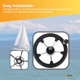 Stainless Steel Boat Steering Wheel – with Grip Cover