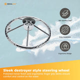 13.5" Boat Stainless Steel Steering Wheel - 5 Spoke with Knob For 3/4" Shaft
