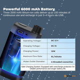 Social Hike Rechargeable Camping Shower Kit – 6000mAh
