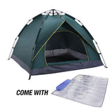 Waterproof Automatic Camping Tent 3-5 Person Come with Moisture Proof Pad(Green) - Wild Horizon