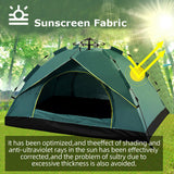 Waterproof Automatic Camping Tent 3-5 Person Come with Moisture Proof Pad(Green) - Wild Horizon