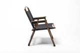 2x Bamboo Canvas Folding Camping Chair – Black