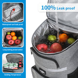 Insulated Cooler Backpack - Portable Outdoor Picnic and Beverage Bag with Bottle Opener (Khaki) 30L