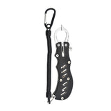 Black Multi-Function Fishing Hook Remover Tool - Durable, Lightweight, and Compact