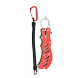 Red Multi-Function Fishing Hook Remover Tool - Durable, Lightweight, and Compact