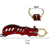 Red Multi-Function Fishing Hook Remover Tool - Durable, Lightweight, and Compact