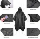 Yellow Portable Outdoor Camping Poncho - Can be used as Raincoat, Tarp, Ground Cover