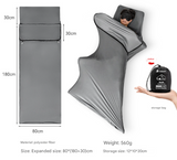 Ultra-Stretch Sleeping Bag Liner – Grey