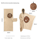 4-in-1 Wearable Fleece Poncho Sleeping Bag – Green