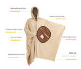4-in-1 Wearable Fleece Poncho Sleeping Bag – Green