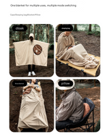 4-in-1 Wearable Fleece Poncho Sleeping Bag – Green