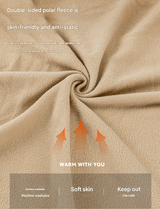 4-in-1 Wearable Fleece Poncho Sleeping Bag – Khaki