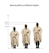 4-in-1 Wearable Fleece Poncho Sleeping Bag – Khaki