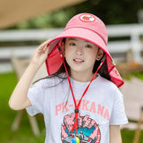 Red Kids UV Protection Sun Hat