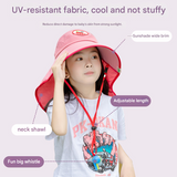 Red Kids UV Protection Sun Hat